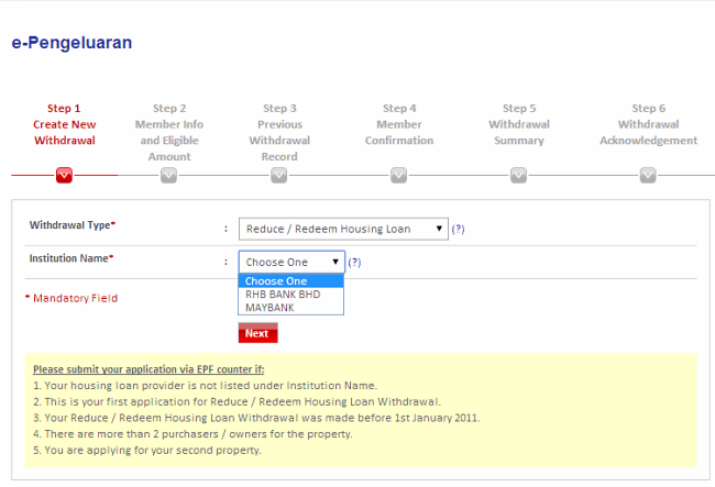 e-Pengeluaran, EPF's Online Housing Loan Withdrawals - 1 ...